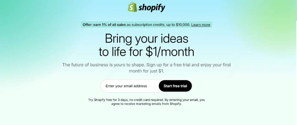 shopify free trial