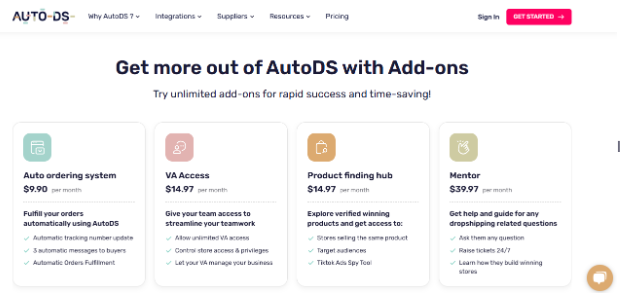 autods component costs